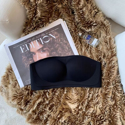 Sutien fără bretele anti-alunecare, stil bandeau, într-o singură bucată invizibil, nuntă fără bretele de vară fără urme sutien push-up cu sâni mici sexy
