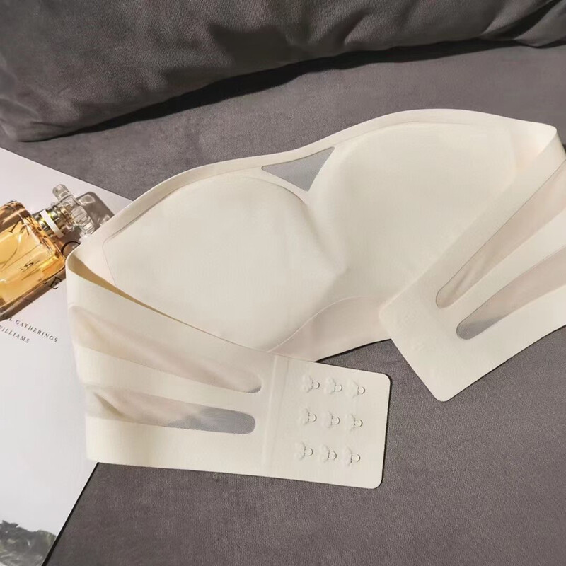 Sutien fără bretele anti-alunecare, stil bandeau, într-o singură bucată invizibil, nuntă fără bretele de vară fără urme sutien push-up cu sâni mici sexy