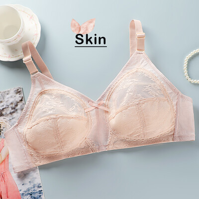 Дамски сутиен, дантелена голяма чашка, ултратънък, без гъба, прозрачен Push up сутиен Безжично секси бельо Сутиени с чашка 34-46C