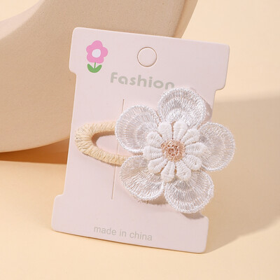 2 бр./компл. Ins Щипки за коса с цветя на маргаритки Бебешки фиби за деца Дантела Бяла барета Принцеса Детски аксесоари за коса на едро