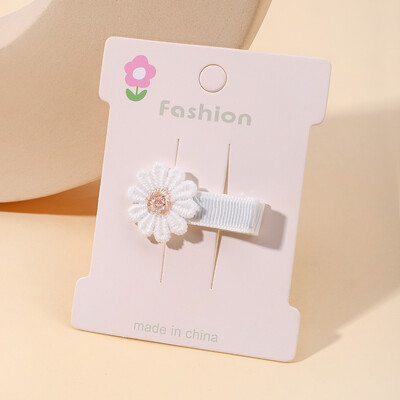 2 бр./компл. Ins Щипки за коса с цветя на маргаритки Бебешки фиби за деца Дантела Бяла барета Принцеса Детски аксесоари за коса на едро