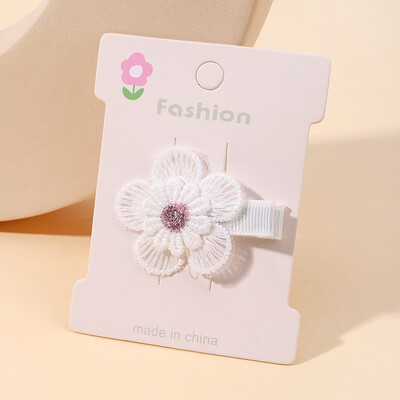 2 бр./компл. Ins Щипки за коса с цветя на маргаритки Бебешки фиби за деца Дантела Бяла барета Принцеса Детски аксесоари за коса на едро