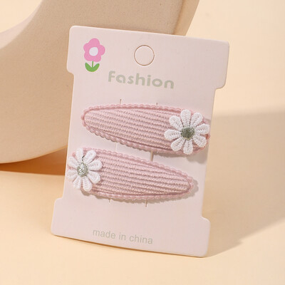 2 бр./компл. Ins Щипки за коса с цветя на маргаритки Бебешки фиби за деца Дантела Бяла барета Принцеса Детски аксесоари за коса на едро