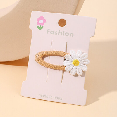 2 бр./компл. Ins Щипки за коса с цветя на маргаритки Бебешки фиби за деца Дантела Бяла барета Принцеса Детски аксесоари за коса на едро