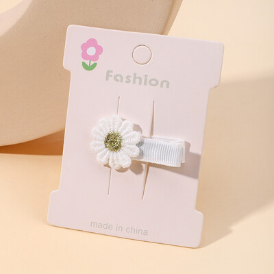 2 бр./компл. Ins Щипки за коса с цветя на маргаритки Бебешки фиби за деца Дантела Бяла барета Принцеса Детски аксесоари за коса на едро