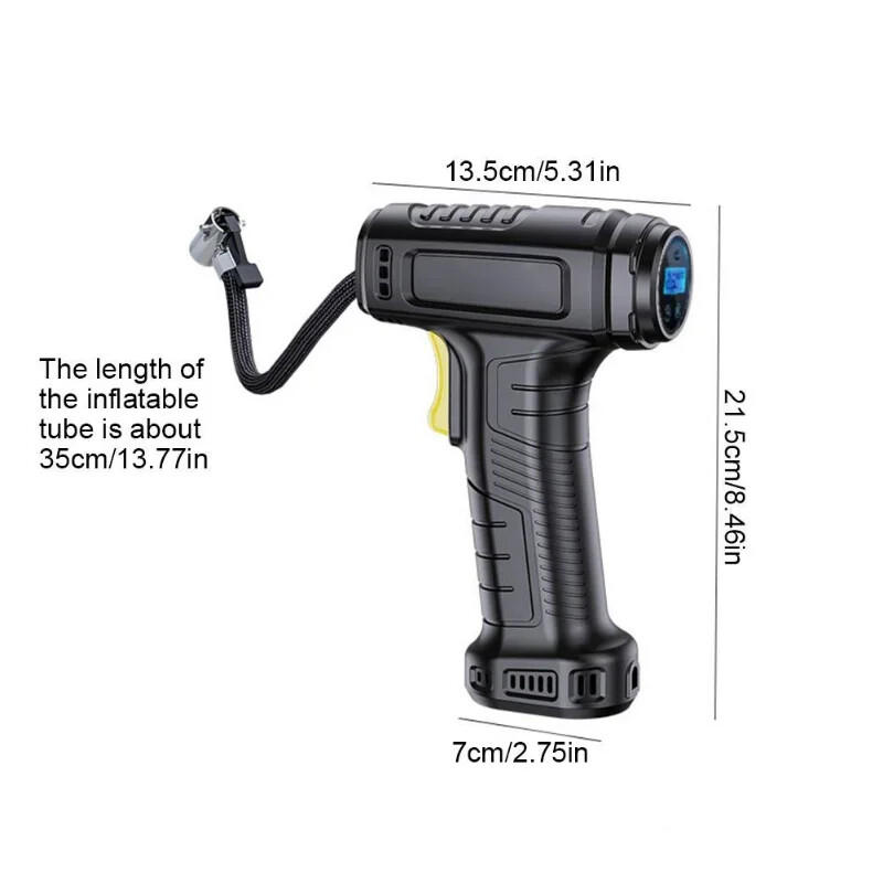 Pompă de aer pentru mașină 120W Pompă gonflabilă pentru anvelope fără fir/cu fir Compresor portabil de aer pentru mașină Dispozitiv de umflare pentru anvelope pentru mașină pentru bicicletă