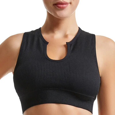 Sutien sport nou pentru femei Sexy cu gâtul în U Push Up Sală de gimnastică Jogging Yoga Fitness Vestă antișoc Crop Tops Set sutiene sport pentru femei