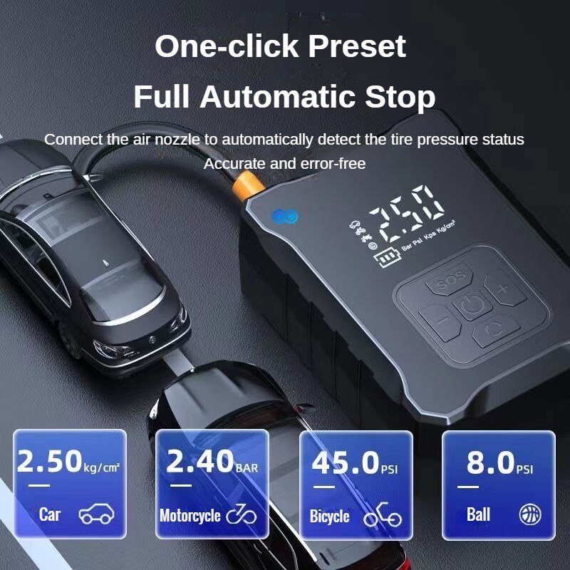 Bežični 150PSI zračni kompresor za automobil Višenamjenska električna zračna pumpa za napuhavanje guma za automobile, motocikle, čamce, kuglice za gume