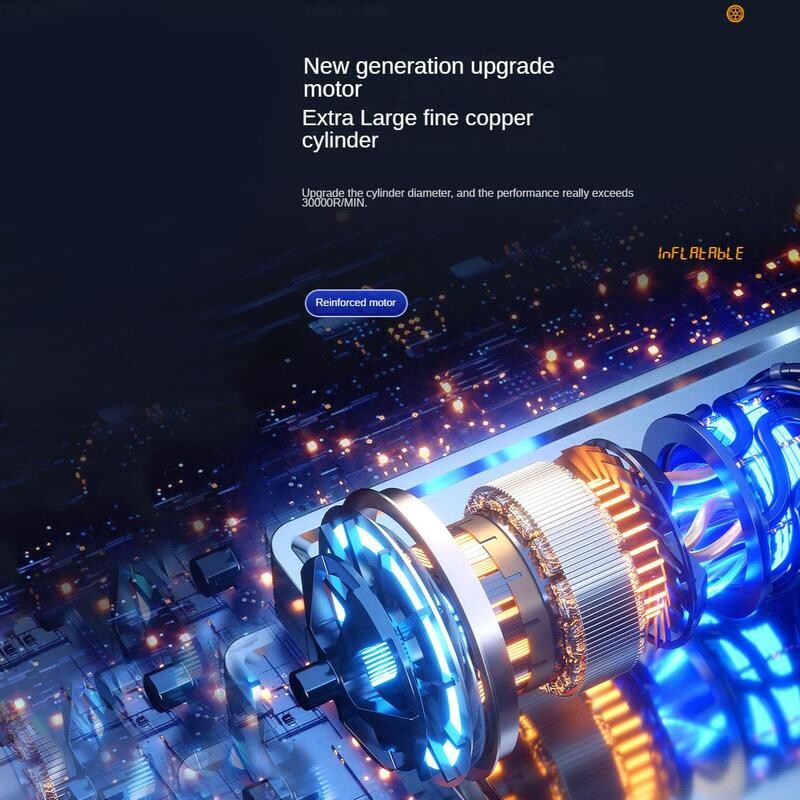 1 set Pompă de umflare montată pe mașină Afișaj digital inteligent Pompă de umflare a anvelopelor fără fir Detectare și umflare a presiunii în anvelope