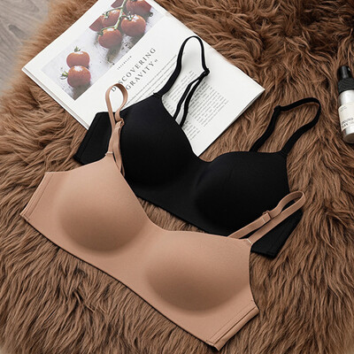 Sutiene fără cusături pentru femei Lenjerie de corp fără fir Sutien Push Up Bralette Deep V Bralette Confort feminin Sutien subțire invizibil Lenjerie sexy