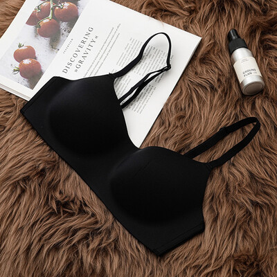 Sutiene fără cusături pentru femei Lenjerie de corp fără fir Sutien Push Up Bralette Deep V Bralette Confort feminin Sutien subțire invizibil Lenjerie sexy