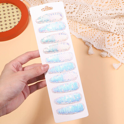 10 bucăți/set agrafe de păr pentru copii, pentru petrecere coreeană, paiete, agrafe BB, agrafe de păr lucrate manual, accesorii pentru păr pentru fete