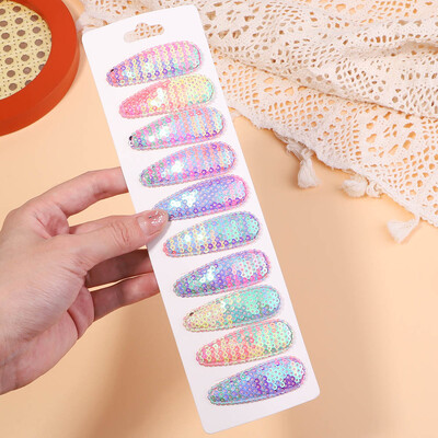 10 bucăți/set agrafe de păr pentru copii, pentru petrecere coreeană, paiete, agrafe BB, agrafe de păr lucrate manual, accesorii pentru păr pentru fete