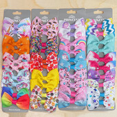 10 bucăți curcubeu unicorn stea funde de păr clip pentru copii fete handmade boutique hairgrips accesorii de păr en-gros