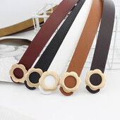 Curea de blugi versatilă pentru femei, cu design cu vânt Sense Trend Centura pentru studenți, cu flori decorative, cu cataramă netedă