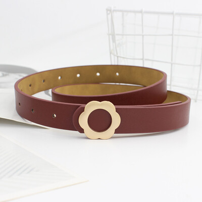 Curea de blugi versatilă pentru femei, cu design cu vânt Sense Trend Centura pentru studenți, cu flori decorative, cu cataramă netedă