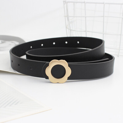 Curea de blugi versatilă pentru femei, cu design cu vânt Sense Trend Centura pentru studenți, cu flori decorative, cu cataramă netedă