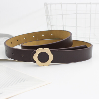 Curea de blugi versatilă pentru femei, cu design cu vânt Sense Trend Centura pentru studenți, cu flori decorative, cu cataramă netedă