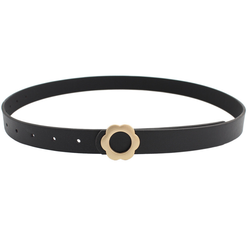 Curea de blugi versatilă pentru femei, cu design cu vânt Sense Trend Centura pentru studenți, cu flori decorative, cu cataramă netedă