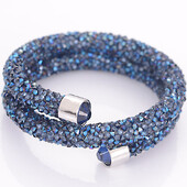 Novi dolazak, izuzetne dvostruke kružne kristalne narukvice s manžetama za prašinu, narukvice za žene, novi modni nakit, poklon narukvica