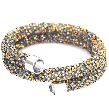 New Arrival Exquisive Double Circle Crystal Rhinestones Dust Cuff βραχιόλι βραχιόλι για γυναίκες Νέα μόδα κοσμήματα δώρο βραχιόλι