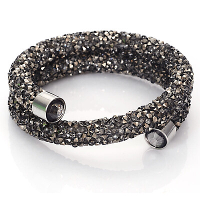 Novi dolazak, izuzetne dvostruke kružne kristalne narukvice s manžetama za prašinu, narukvice za žene, novi modni nakit, poklon narukvica