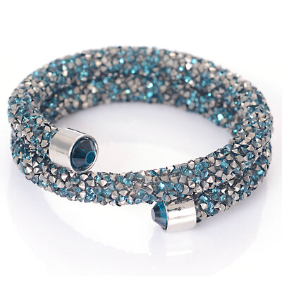 Novi dolazak, izuzetne dvostruke kružne kristalne narukvice s manžetama za prašinu, narukvice za žene, novi modni nakit, poklon narukvica