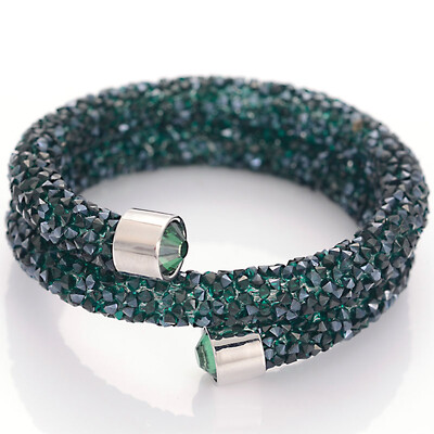 Novi dolazak, izuzetne dvostruke kružne kristalne narukvice s manžetama za prašinu, narukvice za žene, novi modni nakit, poklon narukvica