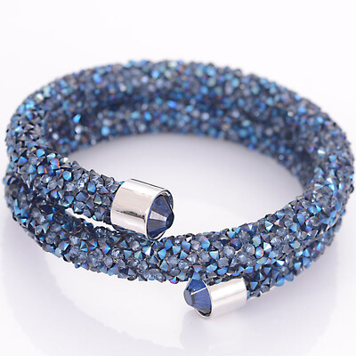 Novi dolazak, izuzetne dvostruke kružne kristalne narukvice s manžetama za prašinu, narukvice za žene, novi modni nakit, poklon narukvica