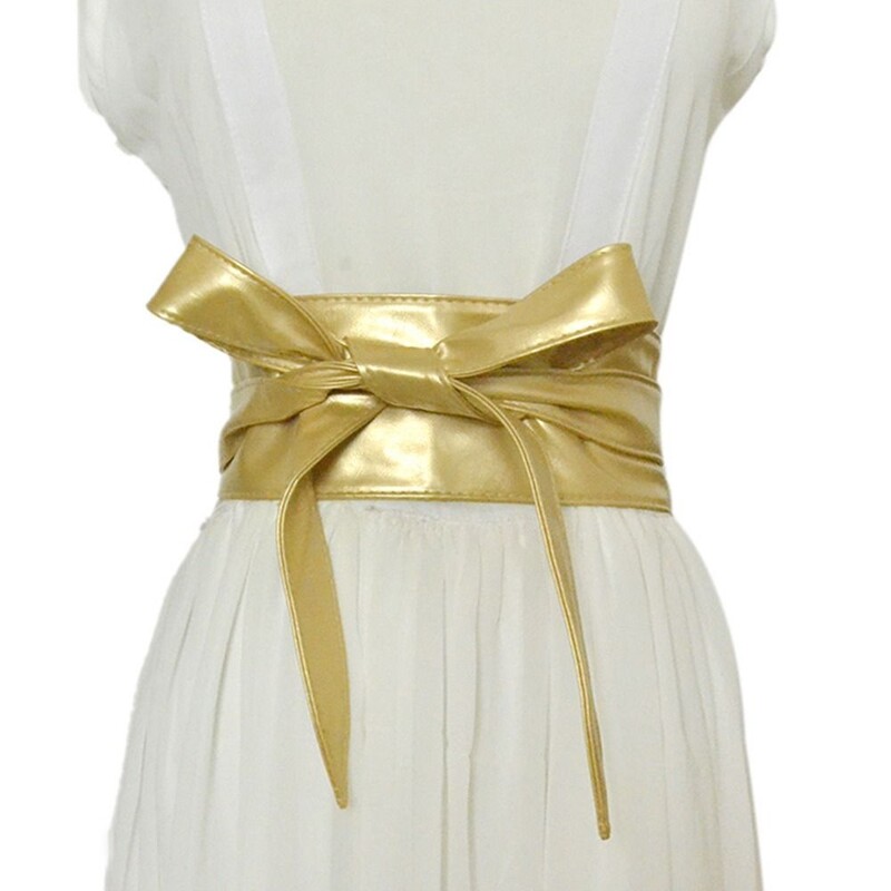 Cureaua cu dantelă pentru femei Curele cu fundă din piele PU de modă