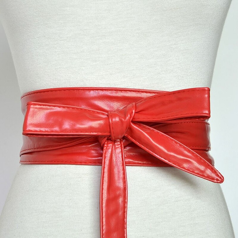 Cureaua cu dantelă pentru femei Curele cu fundă din piele PU de modă