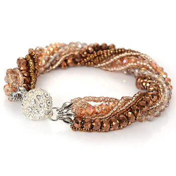 Miasol Fashion Multiple Layer Strands Crystal Seed Beads Charm Magnetic βραχιόλια Καλοκαιρινό κόσμημα B1470