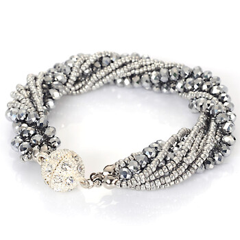 Miasol Fashion Multiple Layer Strands Crystal Seed Beads Charm Magnetic βραχιόλια Καλοκαιρινό κόσμημα B1470