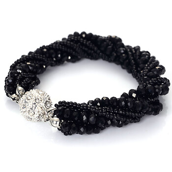 Miasol Fashion Multiple Layer Strands Crystal Seed Beads Charm Magnetic βραχιόλια Καλοκαιρινό κόσμημα B1470