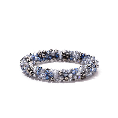 Brățară elastică Boho multicoloră, brățară pentru femei, țesătură de frânghie vintage, margele de cristal de sticlă lucrate manual, brățări elastice, bijuterii cadou