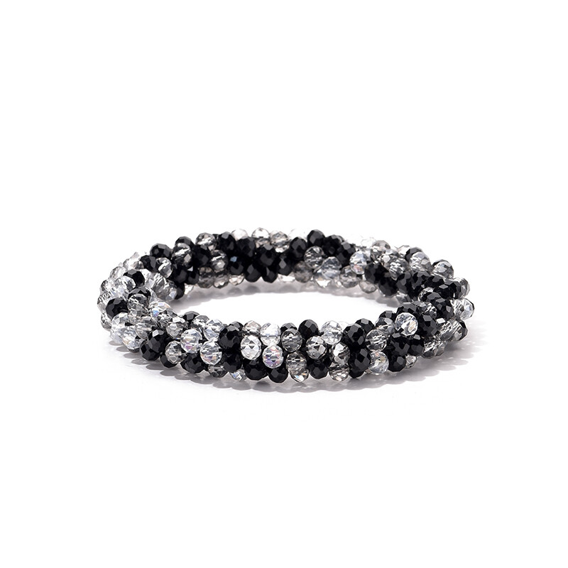 Brățară elastică Boho multicoloră, brățară pentru femei, țesătură de frânghie vintage, margele de cristal de sticlă lucrate manual, brățări elastice, bijuterii cadou