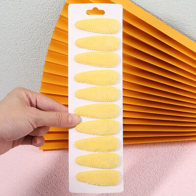 10 бр./компл. Дамски плътни плюшени щипки за коса с форма на водна капка за сладки момичета Щипка за коса Шноли за коса Шапки Детски аксесоари за коса