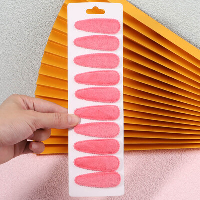 10 бр./компл. Дамски плътни плюшени щипки за коса с форма на водна капка за сладки момичета Щипка за коса Шноли за коса Шапки Детски аксесоари за коса