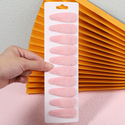 10 бр./компл. Дамски плътни плюшени щипки за коса с форма на водна капка за сладки момичета Щипка за коса Шноли за коса Шапки Детски аксесоари за коса