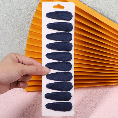 10 бр./компл. Дамски плътни плюшени щипки за коса с форма на водна капка за сладки момичета Щипка за коса Шноли за коса Шапки Детски аксесоари за коса