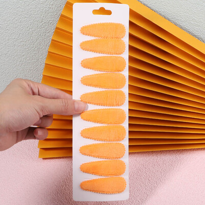 10 бр./компл. Дамски плътни плюшени щипки за коса с форма на водна капка за сладки момичета Щипка за коса Шноли за коса Шапки Детски аксесоари за коса