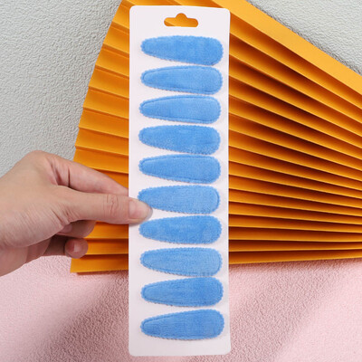 10 бр./компл. Дамски плътни плюшени щипки за коса с форма на водна капка за сладки момичета Щипка за коса Шноли за коса Шапки Детски аксесоари за коса