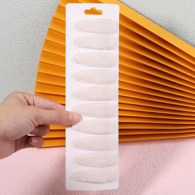 10 бр./компл. Дамски плътни плюшени щипки за коса с форма на водна капка за сладки момичета Щипка за коса Шноли за коса Шапки Детски аксесоари за коса