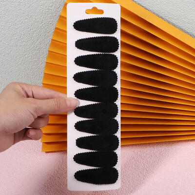 10 бр./компл. Дамски плътни плюшени щипки за коса с форма на водна капка за сладки момичета Щипка за коса Шноли за коса Шапки Детски аксесоари за коса