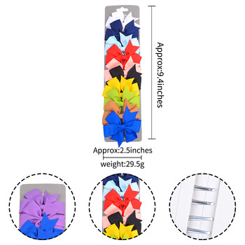 10 ΤΕΜ/Σετ Φιόγκοι για τα μαλλιά με κορδέλα χειμερινή μασίφ Grosgrain με κλιπ Κορίτσια Μικρός φιόγκος για παιδιά Καπέλα DIY Παιδικά αξεσουάρ μαλλιών 434