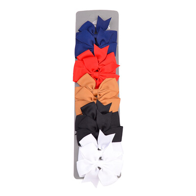 10 bucăți/set fundite de păr din panglică solidă din grosgrain de iarnă, cu cleme, fundă mică pentru fete, pentru copii, accesorii pentru păr pentru copii, bricolaj, 434