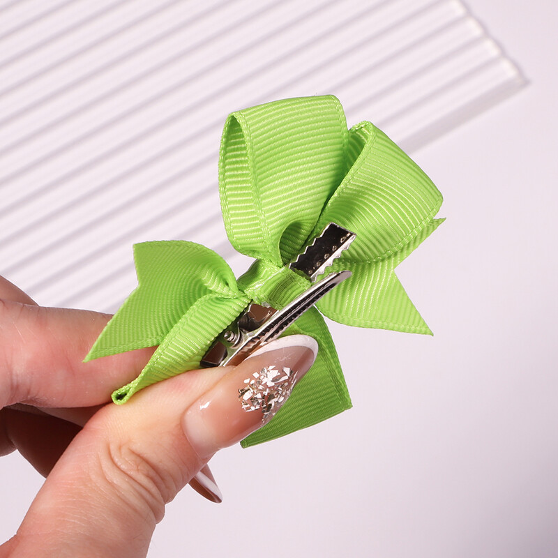 10 bucăți/set fundite de păr din panglică solidă din grosgrain de iarnă, cu cleme, fundă mică pentru fete, pentru copii, accesorii pentru păr pentru copii, bricolaj, 434