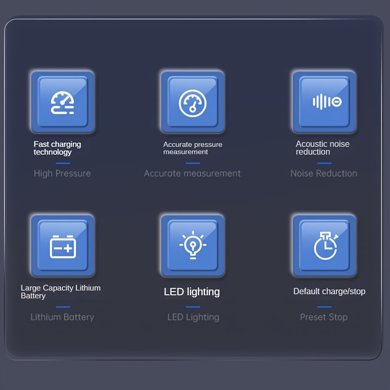 120 W juhtmeta pumbaga auto õhukompressor rehvirõhu test Digitaalne rehvi õhupump