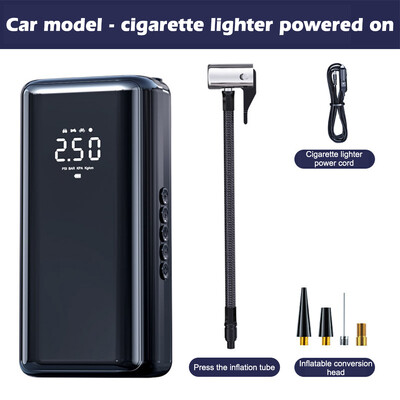 150 psi juhtmeta auto rehvi täitur õhukompressori pump 120 W kaasaskantav aku täispump LED USB-väljundiga auto jalgratta mootorratta jaoks