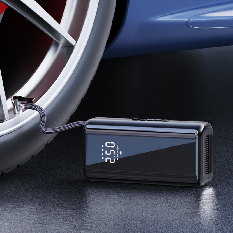 150 psi juhtmeta auto rehvi täitur õhukompressori pump 120 W kaasaskantav aku täispump LED USB-väljundiga auto jalgratta mootorratta jaoks